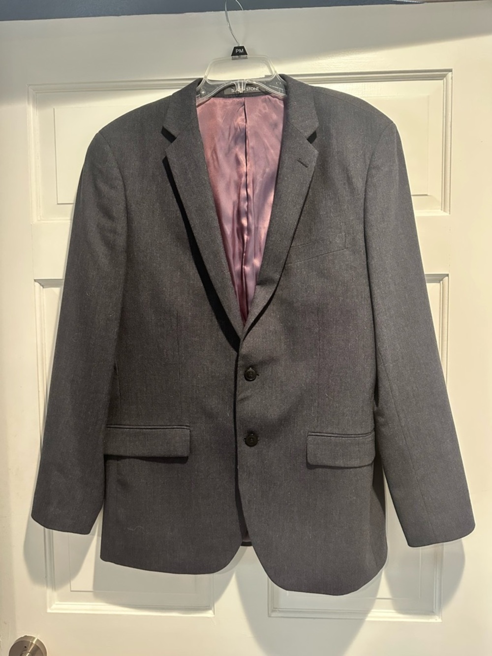 Slate & Stone Mens Gray Blazer 42R Suit Jacket Two Button Classic Fit